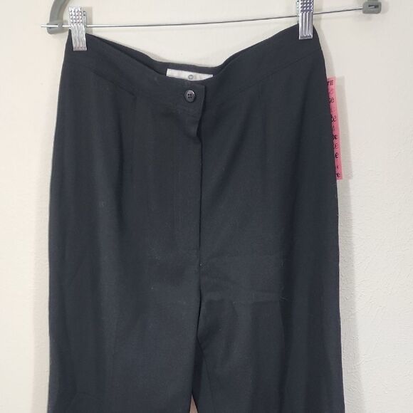 The Studio John Meyer of Norwich Wool Black Lined Trousers NWT Size 8P - Picture 6 of 11